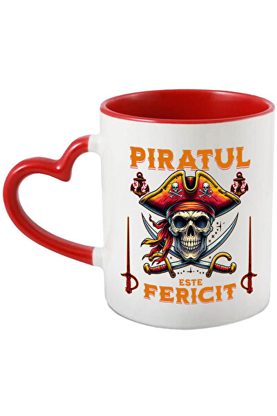 StoryGift Romania Cana cu Craniu Uman pirat Cu Palarie Si sabii, Piratul Este...