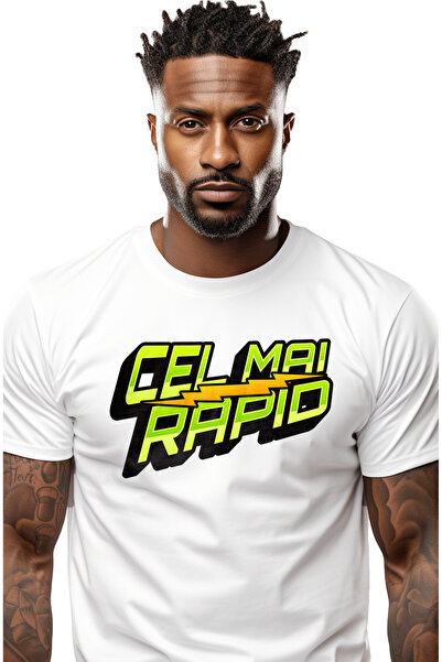 StoryGift Romania Tricou bărbătesc cu cea mai rapidă mașină de curse cu motor...