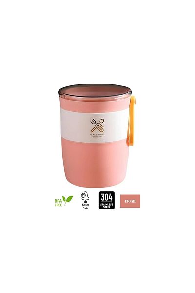 Vagonlife Vagon Steel Lunch Box 450 ml Pink