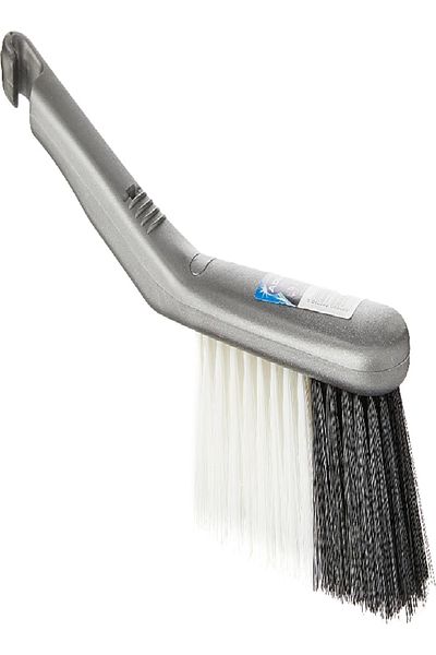 Addis 510379 Hand Brush, Stiff Bristles, Metallic Silver