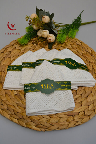 Bilenler Men's Knitted Skullcap | Breathable Standard Size Skullcap Ideal for Hajj and Umrah (5 Pieces)