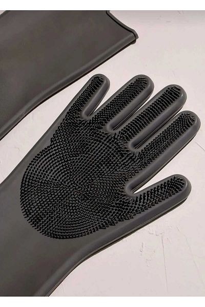 ALİNA HOME Silicone Dish Gloves Black Color