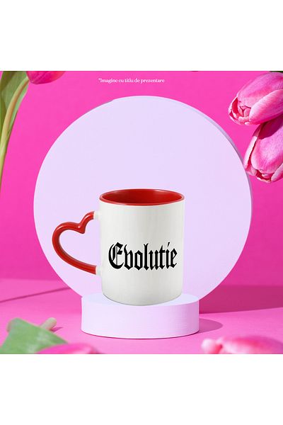 StoryGift Romania Evolution Mug, Motivational Message, Word, Inspirational Text, Self Care, 330ml,, With ,STG