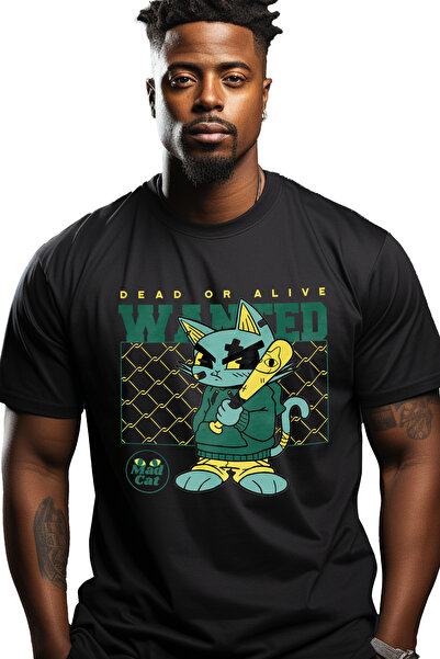 StoryGift Romania Tricou bărbătesc cu mesaj în engleză Dead Or Alive Wanted, ...