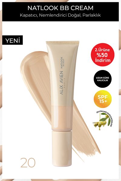 Alix Avien Spf15 Factor Moisturizing Bb Cream for Natural Radiance - Natlook Bb Cream 20 Light to Medium