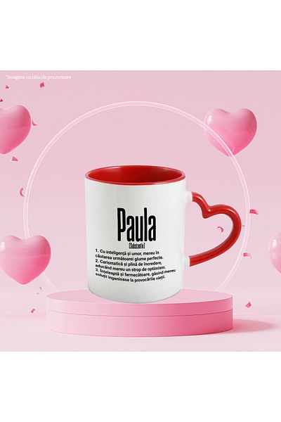 StoryGift Romania Mug With Name Paula, and Motivational Message, Funny, Charismatic, Wise, , With ,STG