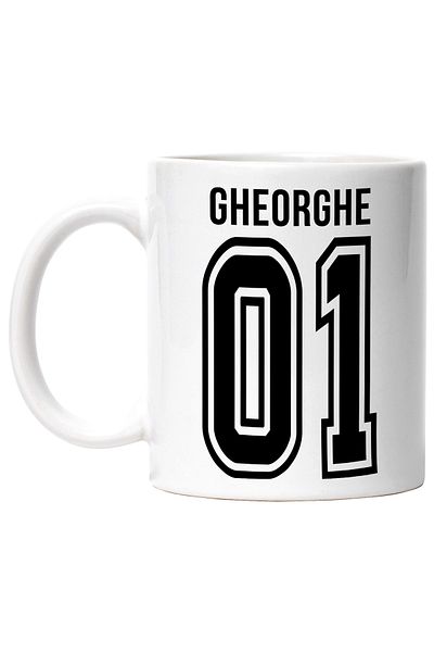 StoryGift Romania Cana Cu Textul Gheorghe, si Numarul 01, Cel Mai Bun, Apreciere, Personalizat, 33, Cu ,STG