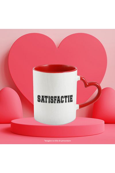 StoryGift Romania Satisfaction Mug, Motivational Message, Inspirational Text, Self Care, 330ml, Wax, With ,STG