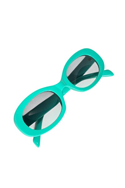 TAKIŞTIR Turquoise Color Oval Sunglasses