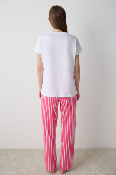 Penti Set de pijamale Always Right Pants Optic White - Colecția Loves Paris