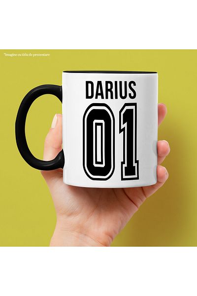 StoryGift Romania Mug With Text Darius, and Number 01, Best, Appreciation, Personalized, 330m, With,STG