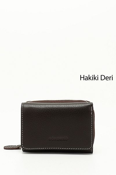 GÖNDERİ(R) Women's Brown Camel Horizontal Genuine Leather Wallet