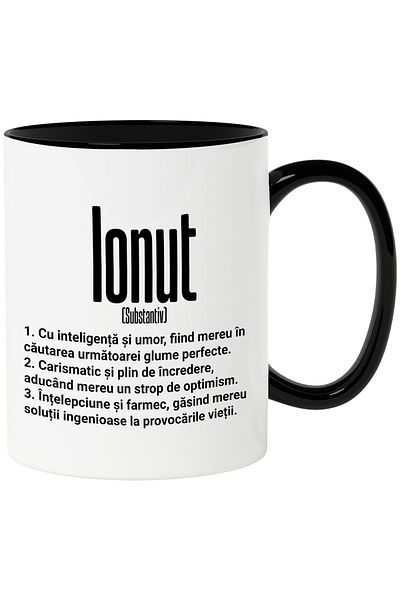 StoryGift Romania Mug With Name Ionut, Intelligence, Humor, Charismatic, Wise, Personalized, Cad, With, STG