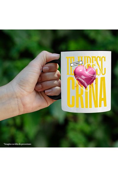 StoryGift Romania I Love You Lily Mug, Love, Heart, Valentine's Day, Dragobete, Vale, With, STG