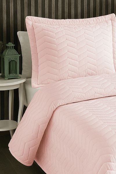 Bonny Home Silky Textured Cream Modern and Simple Double Bed Cover Set