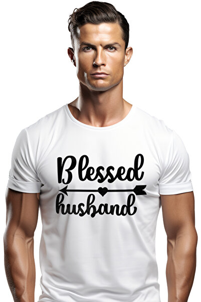 StoryGift Romania Tricou bărbătesc cu o inimă pentru un soț binecuvântat cu o...