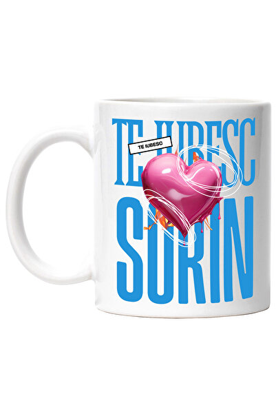 StoryGift Romania I Love You Sorin Mug, Love, Heart, Love, Valentine's Day, Dragobete, Vale, With, STG