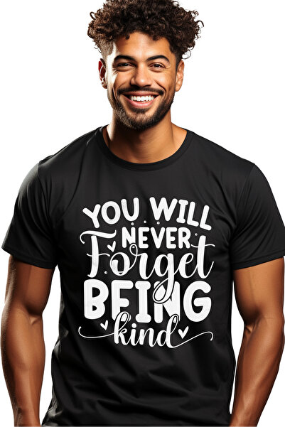 StoryGift Romania Men's T-shirt with hearts and the text "You will never forg...