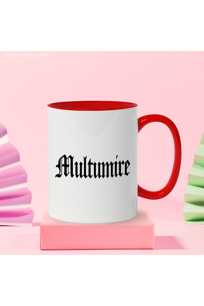 StoryGift Romania Thank You Mug, Motivational Message, Word, Inspirational Text, Self Care, 330ml, With ,STG