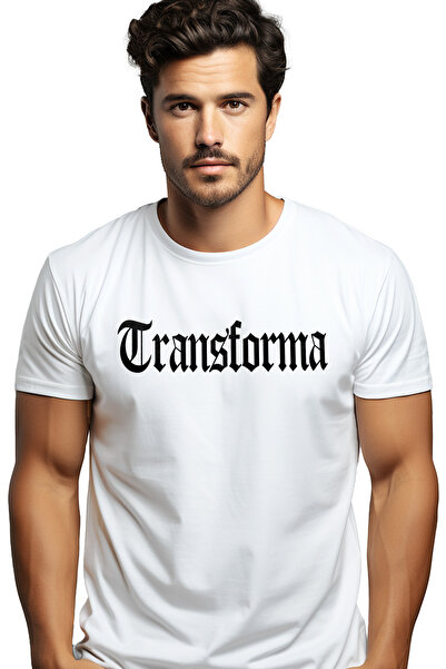 StoryGift Romania Tricou bărbătesc Transform, mesaj motivațional, cuvânt, tex...