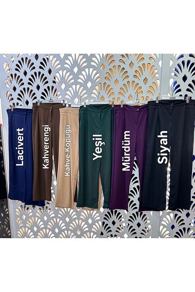 Sevda Kılınç Large Size Lycra Crepe Palazzo Pantalon