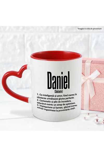 StoryGift Romania Mug With Name Daniel, Intelligence, Humor, Charismatic, Wise, Personalized, Like, With, STG