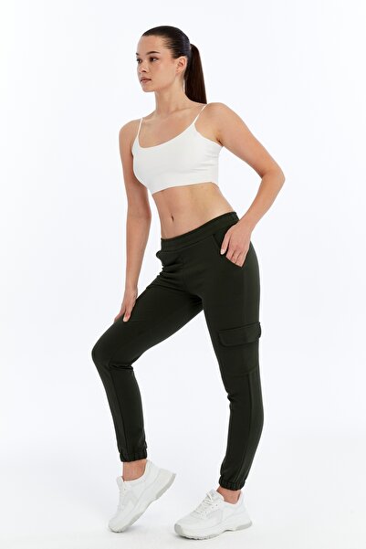 AXXEL Γυναικείο Χακί Φούτερ με Κάλυμμα και Τσέπες P-1759