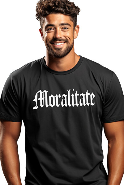 StoryGift Romania Tricou bărbătesc Moralitate, mesaj motivațional, cuvânt, te...