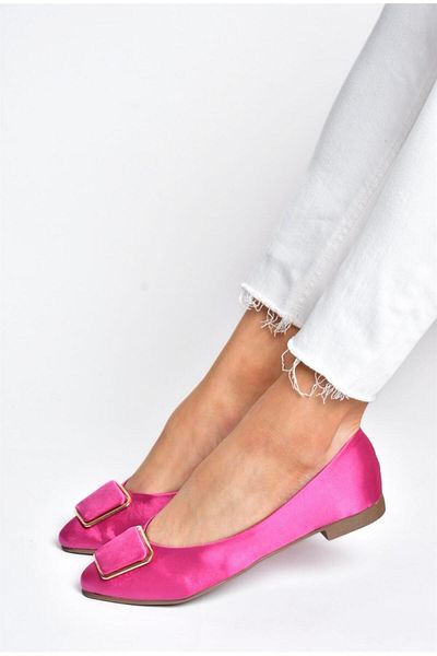 Fox Shoes P726776304 Ballerinas aus fuchsiafarbenem Satinstoff für Damen