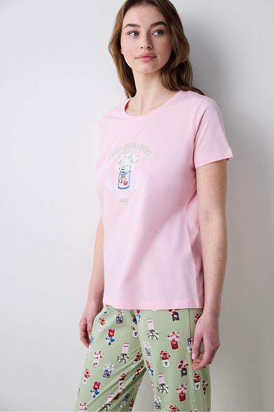 Penti Mehrfarbiges Pyjama-Set mit Blumenmarkthosen
