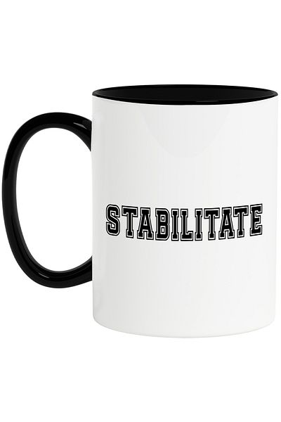 StoryGift Romania Stability Mug, Motivational Message, Inspirational Text, Self Care, 330ml, Wax, With ,STG