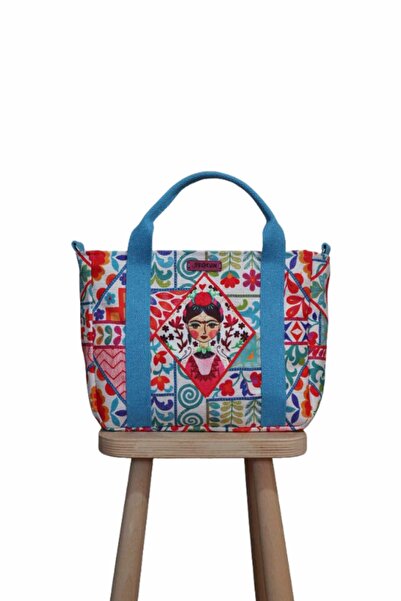 BUSRAKAZANCDESİGN Desenli Tote Bag El Ve Omuz Çantası