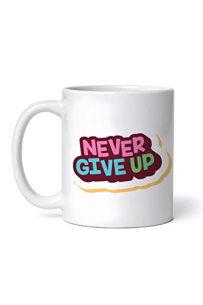 OEM Εξατομικευμένη Λευκή Κούπα, Ποτέ Μην Τα Παρατάς, Inovatix®. 330 ml