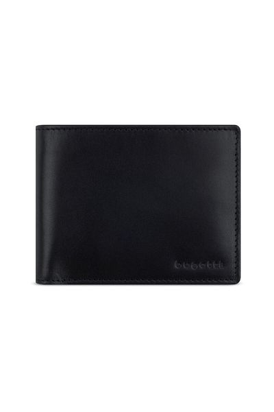 BUGATTI Bugatti Remo Men's Wallet, 492397, Genuine Leather, RFID, Horizontal, CI Compartment, black