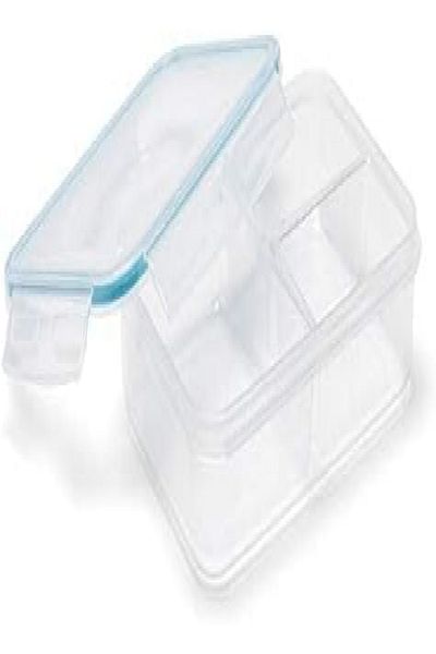 Addis 1.1L Clip & Close Rectangular Food Container with Insert – Clear, BPA-Free