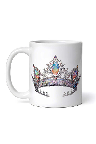 OEM Cană albă personalizată, Octombrie încoronată cu opal, Inovatix®. 330 ml