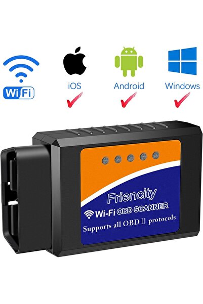 Friencity Wireless WiFi OBD2 Scanner – Auto Diagnostic Tool for iOS, Android, Windows, 1996+ Vehicles.