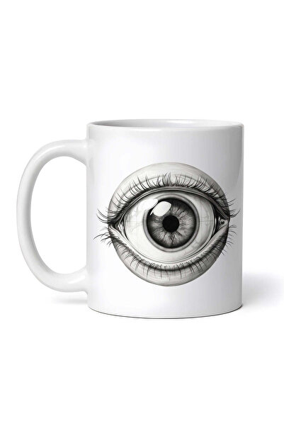 OEM Εξατομικευμένη Λευκή Κούπα, Ανθρώπινο Μάτι, Inovatix®. 330ml