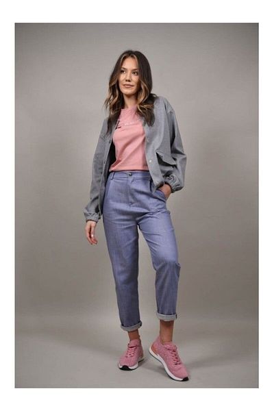 FASHIONLAND SOFT HEMP AVIATOR JACKET ONE SIZE FITS ALL Grey