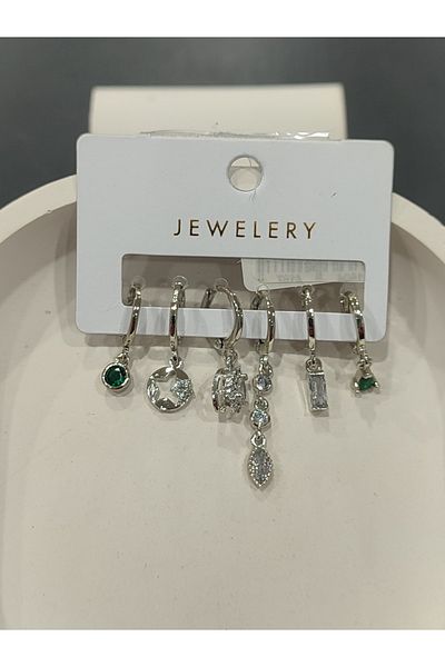 Bijutek Bijouterie Silver Cz - Pearls - Heart & Butterfly Pattern Dangle Multi Metal Women Earrings Jewelry 2