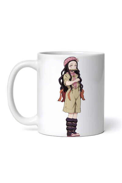 OEM Cană albă personalizată, anime Nezuko Kamado, INOVATIX®. 330ml