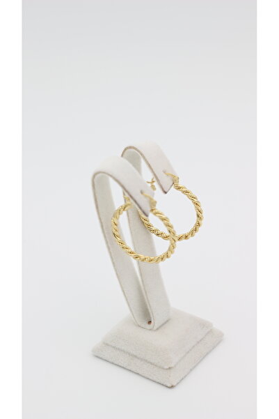 XUPING JEWELRY Stil Incisi/ 14 Ayar Altın Kaplama Burgu Halka Küpe