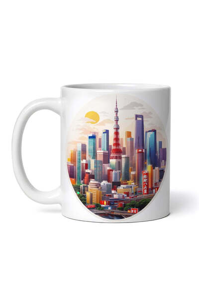 OEM Εξατομικευμένη Λευκή Κούπα, Tokyo City, Inovatix®. 330ml