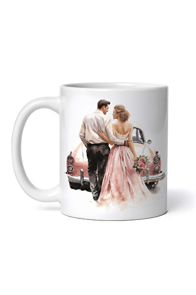 OEM Εξατομικευμένη Λευκή Κούπα, Vintage Wedding Delicate, Inovatix®. 330ml