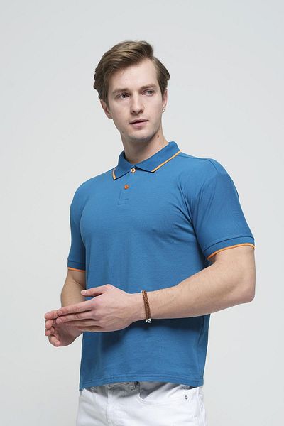 Oksit Tricou cu guler polo pentru bărbați Colton Collar Lycra Slim Fit