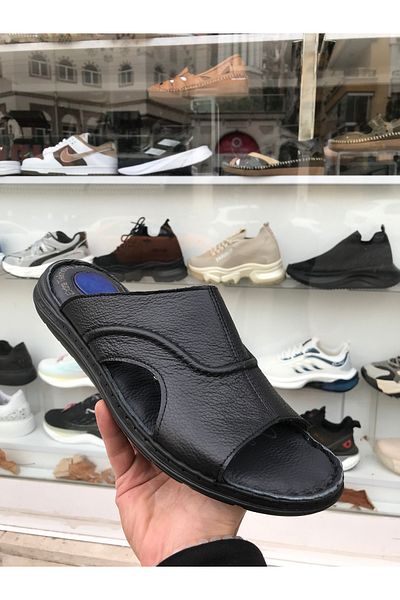 Brs Gel Massage Sole Genuine Leather Slippers