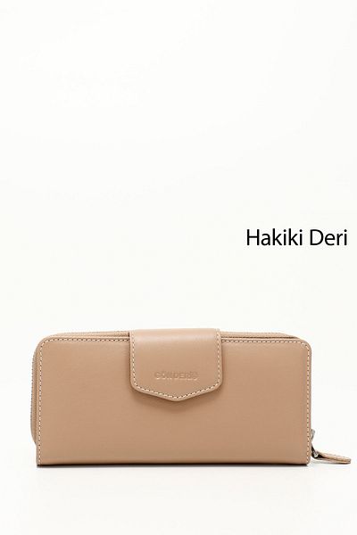 GÖNDERİ(R) VİZONA BROWN Genuine Leather Women's Wallet 06133