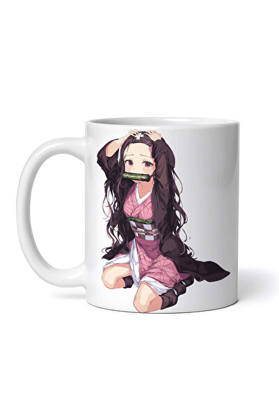 OEM Cană albă personalizată, anime Nezuko Kamado Demon Slayer, INOVATIX®. 330 ml