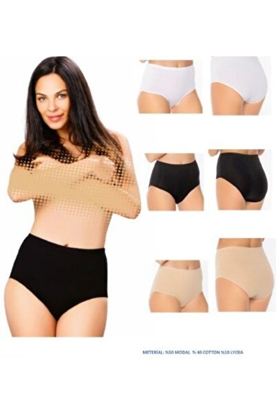 Belinay 069 Chiloți modal pentru femei cu talie înaltă, pachet de 4