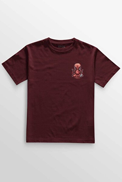 Kretas Unisex bordo T-shirt Deadpool Hulk Iron Man film minimalna prednja Šta...